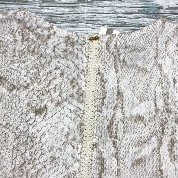 Anthropologie Mini Dress Tunic Coverup Camilla Snake Print Crochet Henley NEW M - Picture 12 of 16